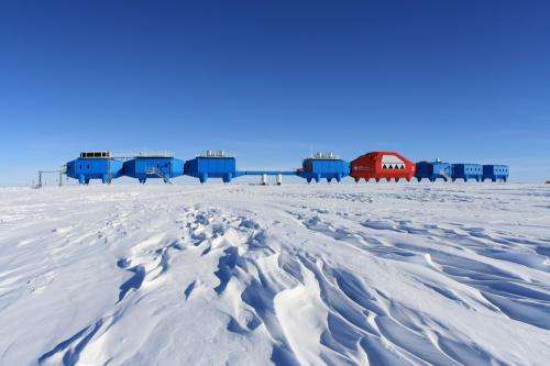 Research station on skis withstands Antarctic ice and snow