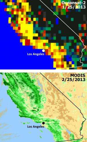 Satellites see double jeopardy for Southern California fire season