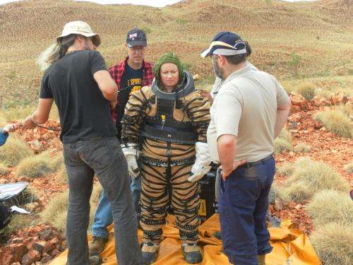 The tough task of finding fossils while wearing a spacesuit