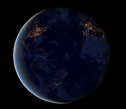 This NASA  image obtained December 6, 2012 shows a global view of Earth's city lights