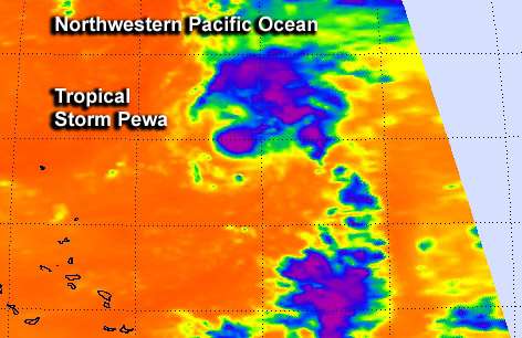NASA sees Tropical Storm Pewa temporarily weaken