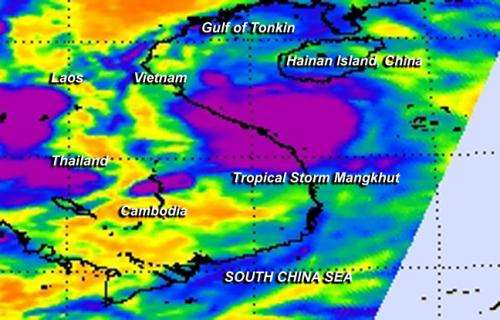 NASA satellite sees Tropical Storm Mangkhut making Vietnam landfall