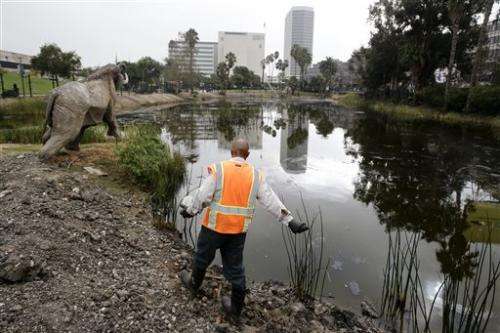 Scientists dig for fossils in LA a century later