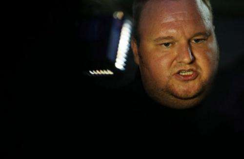 Megaupload founder Kim Dotcom speaks to the media at the launch of his new website in Auckland on January 20, 2013