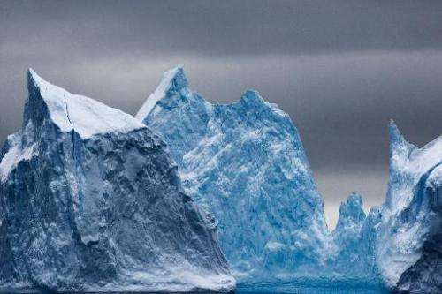 Antarctic ice bergs are seen in this file photo, released on November 1, 2011