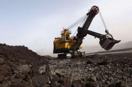 File photo of a coal mine in Huo Lin Guo Le, China's north Inner Mongolia region, pictured on November 15, 2010