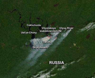 Fires in Eastern Russian and Siberia