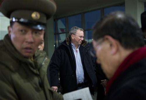 Google executive chairman arrives in North Korea