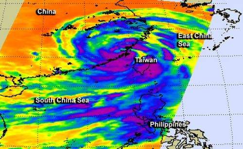 NASA catches Typhoon Trami's landfall in China