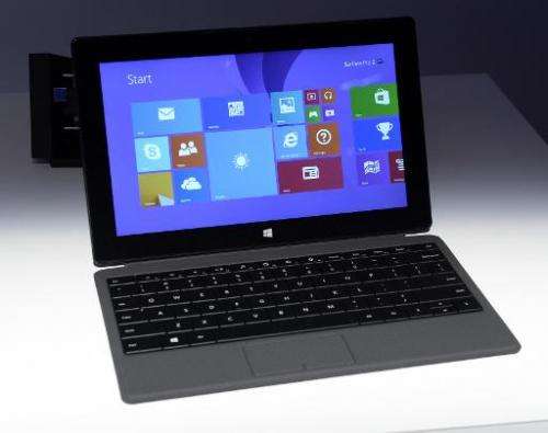 The Microsoft Surface pro 2 is seen during a news conferece in New York September 23, 2013
