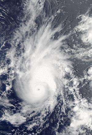 NASA satellite sees Pewa become a typhoon