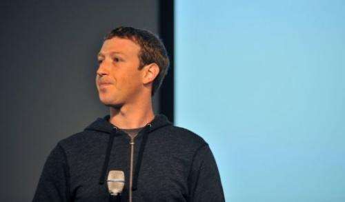 Facebook CEO Mark Zuckerberg answers questions during a media event in Menlo Park, California on March 7, 2013