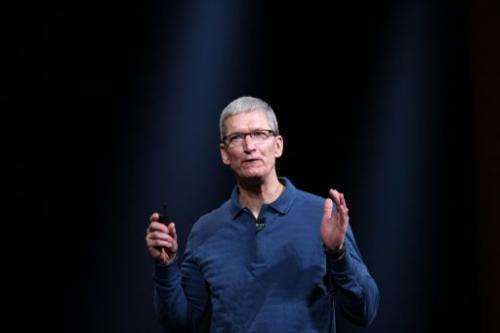 Apple CEO Tim Cook speaks on October 23, 2012 in San Jose, California