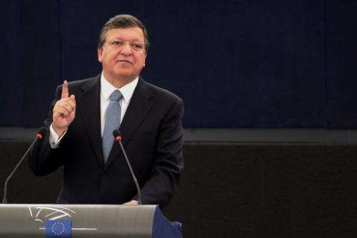 European Commission President Jose Manuel Barroso delivers his State of the Union speech, September 11, 2013