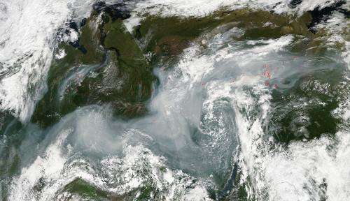Fires in eastern Russia -- Urals and Siberia