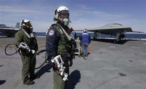 US Navy launches unmanned aircraft from carrier