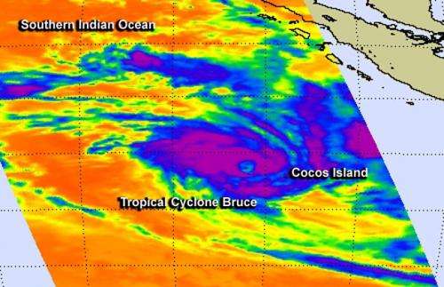 NASA sees Tropical Cyclone Bruce develop near Cocos Island