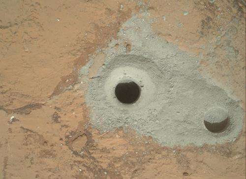 Curiosity rover collects first martian bedrock sample