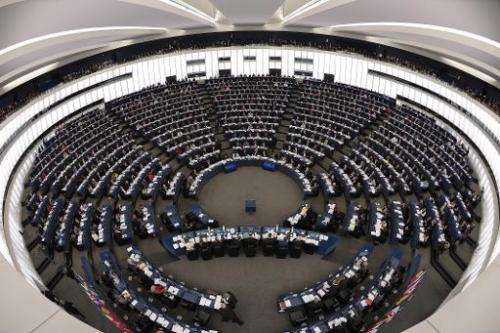 File photo shows members of the European Parliament taking part in a voting session at the European Parliament in Strasbourg, ea