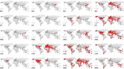 Using air transportation data to predict pandemics