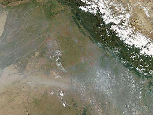 Agricultural fires in India October 18, 2013