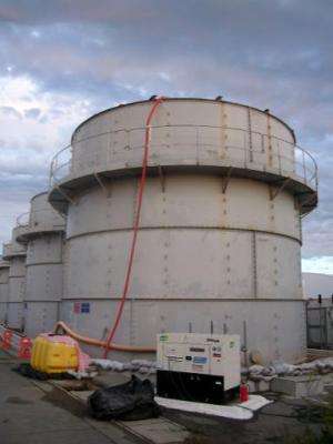 Image provided by TEPCO on October 3, 2013 shows a contamination water tank at the Fukushima nuclear plant