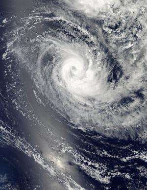 NASA catches Tropical Cyclone Amara's stretched out eye