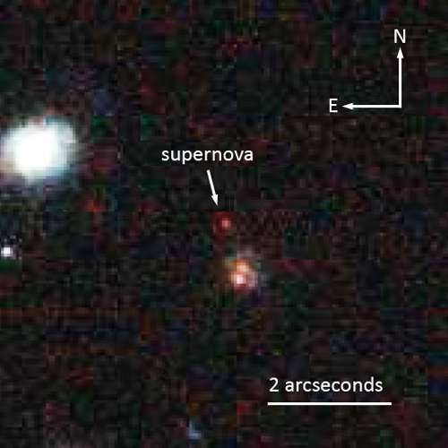 The farthest supernova yet for measuring cosmic history