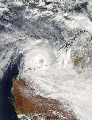 NASA satellites see slow-moving Cyclone Rusty before landfall