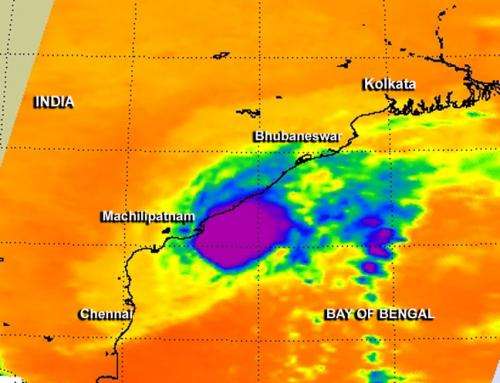 NASA sees Cyclone Helen making landfall in eastern India