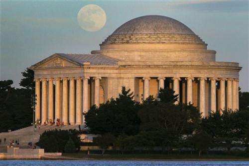 AP PHOTOS: Largest and brightest full moon of year