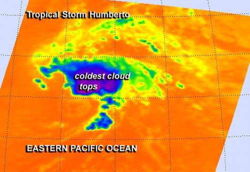 NASA's TRMM satellite and HS3 mission checking out Tropical Storm Humberto