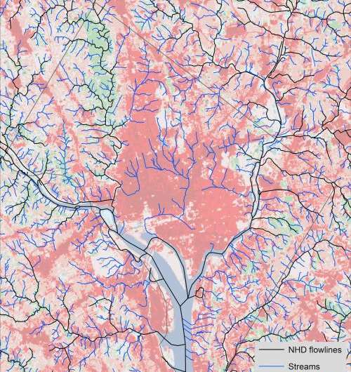 Accurate maps of streams could aid in more sustainable development of Potomac River watershed