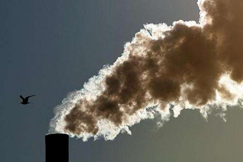 A cloud of smoke goes out from a chimney in Seclin, northern France on February 2, 2012