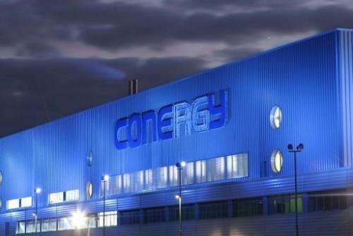 A Conergy solar panel factory in Frankfurt an der Oder, eastern Germany