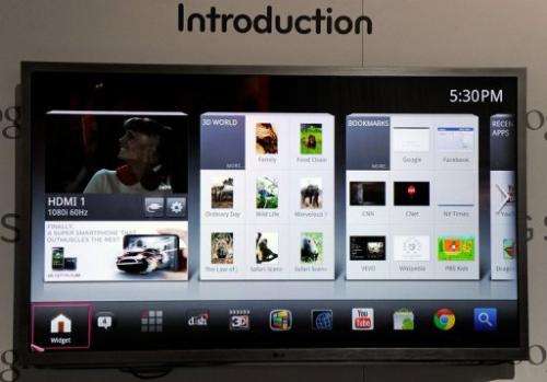 A G6 series LG Smart TV with Google TV is displayed on January 11, 2012 in Las Vegas, Nevada