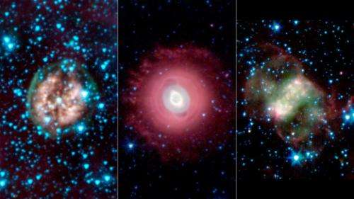 A ghostly trio from Spitzer Space Telescope
