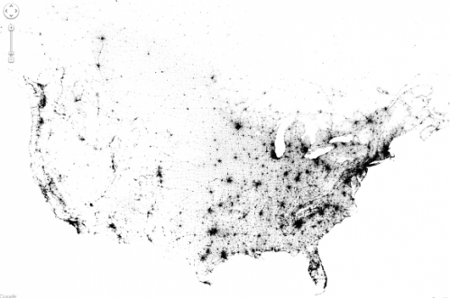 Amazing map is made up of everyone in the US and Canada