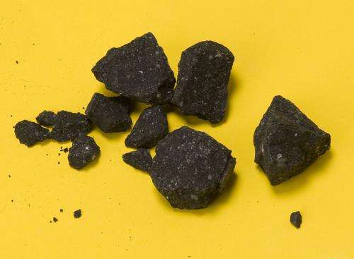 Analysis of Sutter's Mill fragments reveals organic compounds not seen in other meteorites
