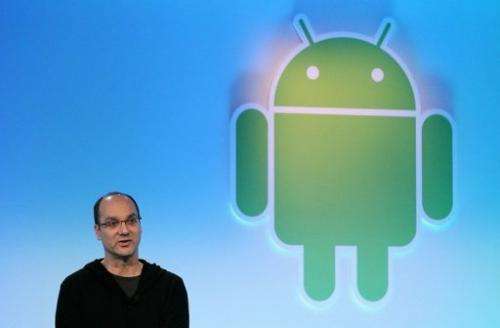 Andy Rubin speaks during a press event at Google headquarters on February 2, 2011 in Mountain View, California
