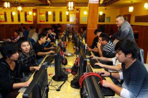 An Internet cafe in Jiashan, east China's Zhejiang province, November 2, 2012