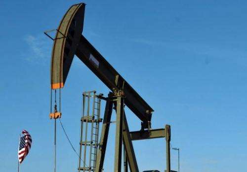 An oil rig near Maljama, New Mexico, on March 21, 2012