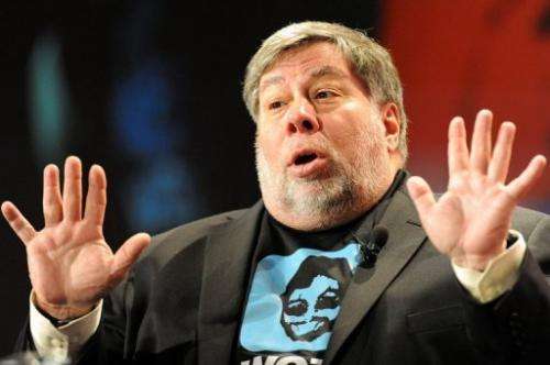Apple co-founder Steve Wozniak is pictured in Sydney on May 14, 2012