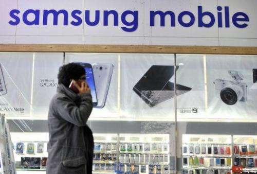 A Samsung mobile shop in Seoul, pictured on November 27, 2012