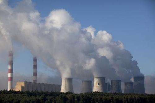 A view of the Belchatow power plant on September 28, 2011, near Lodz central Poland