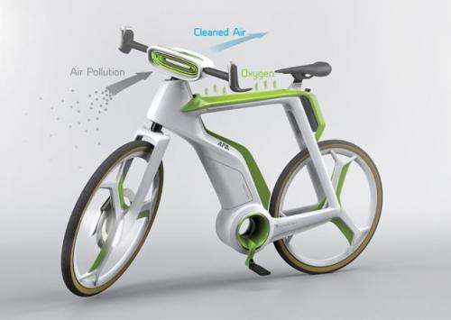 Bangkok designers draw attention for air-purifying bike idea