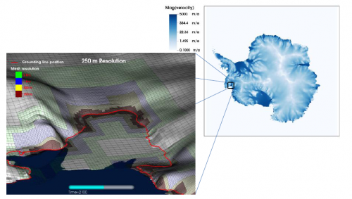 Berkeley code captures retreating Antarctic ice