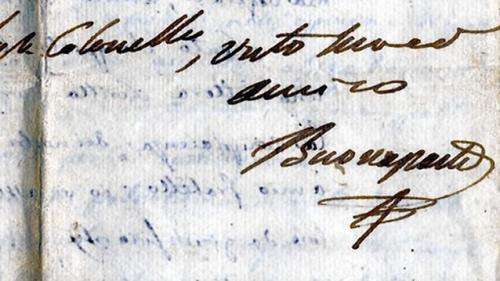 Bonaparte family letter to return to France