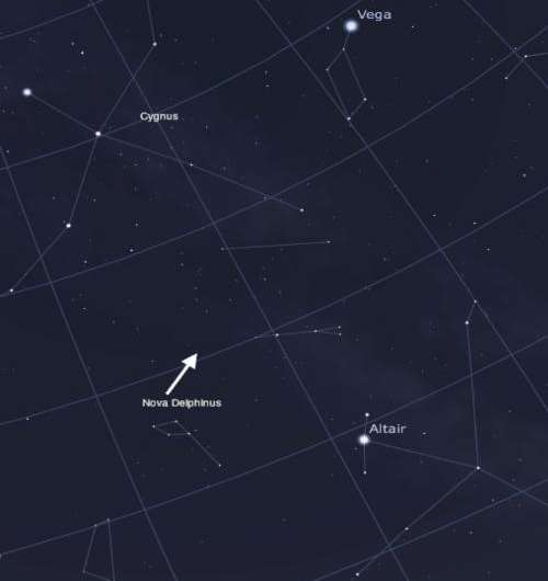 Bright Nova in the Constellation of Delphinus