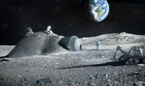 Building a lunar base with 3D printing